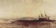 Joseph Mallord William Turner Ein gestrandetes Schiff oil painting